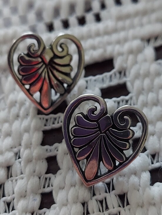 H & H Jewelry - Sterling Silver Filigree Heart Posts
